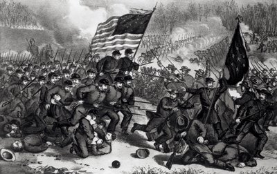 第二次公牛战斗，1862年8月29日，酒吧。由Currier和Ives 作者 American School
